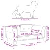 Lettino per Cani Grigio Chiaro 70x45x30 cm in Velluto