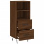 Credenza Rovere Marrone 34,5x34x90 cm in Legno Multistrato