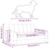 Lettino per Cani Grigio Scuro 70x45x30 cm in Tessuto