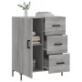 Credenza Grigio Sonoma 69,5x34x90 cm in Legno Multistrato