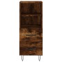 Credenza Rovere Fumo 34,5x34x90 cm in Legno Multistrato