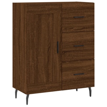 Credenza Rovere Marrone 69,5x34x90 cm in Legno Multistrato