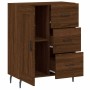 Credenza Rovere Marrone 69,5x34x90 cm in Legno Multistrato