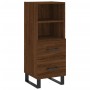 Credenza Rovere Marrone 34,5x34x90 cm in Legno Multistrato