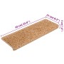 Tappetini per Scale 15 pz 65x21x4 cm Beige