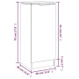 Credenze 2 pz Nere 30x30x70 cm in Legno Multistrato