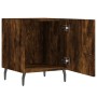 Comodini 2 pz Rovere Fumo 40x40x50 cm in Legno Multistrato