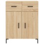 Credenza Rovere Sonoma 69,5x34x90 cm in Legno Multistrato