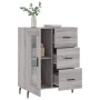 Credenza Grigio Sonoma 69,5x34x90 cm in Legno Multistrato