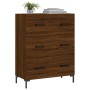 Credenza Rovere Marrone 69,5x34x90 cm in Legno Multistrato