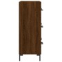 Credenza Rovere Marrone 69,5x34x90 cm in Legno Multistrato