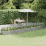 Letto Giardino Acciaio Verniciato Polvere 507x100x36cm Argento