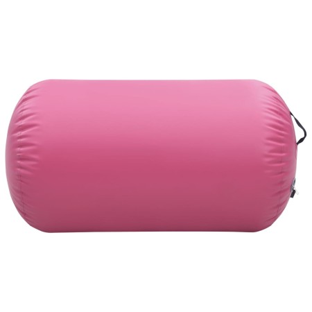 Rullo da Ginnastica Gonfiabile con Pompa 100x60 cm in PVC Rosa