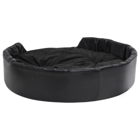 Lettino per Cani Nero 99x89x21 cm in Peluche e Similpelle