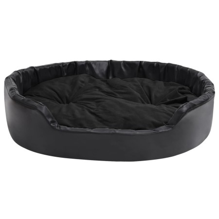 Lettino per Cani Nero 99x89x21 cm in Peluche e Similpelle