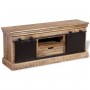 Mobile TV 2 Porte Scorrevoli Legno Massello Mango 110x30x45 cm