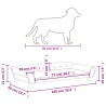 Lettino per Cani Grigio Scuro 100x50x21 cm in Velluto