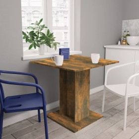 Tavolo da Pranzo rovere fumo 80x80x75 cm Legno Multistrato