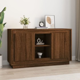 Credenza Rovere Marrone 102x35x60 cm in Legno Multistrato