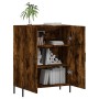 Credenza Rovere Fumo 69,5x34x90 cm in Legno Multistrato