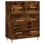 Credenza Rovere Fumo 69,5x34x90 cm in Legno Multistrato