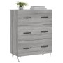 Credenza Grigio Sonoma 69,5x34x90 cm in Legno Multistrato