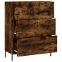 Credenza Rovere Fumo 69,5x34x90 cm in Legno Multistrato