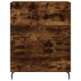 Credenza Rovere Fumo 69,5x34x90 cm in Legno Multistrato