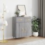 Credenza Grigio Sonoma 69,5x34x90 cm in Legno Multistrato