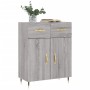 Credenza Grigio Sonoma 69,5x34x90 cm in Legno Multistrato