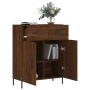 Credenza Rovere Marrone 69,5x34x90 cm in Legno Multistrato