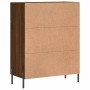 Credenza Rovere Marrone 69,5x34x90 cm in Legno Multistrato