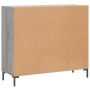 Credenza Grigio Sonoma 90x34x80 cm in Legno Multistrato