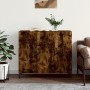 Credenza Rovere Fumo 90x34x80 cm in Legno Multistrato