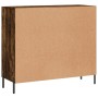 Credenza Rovere Fumo 90x34x80 cm in Legno Multistrato