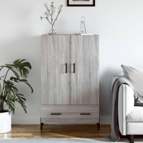 Credenza Grigio Sonoma 69,5x31x115 cm in Legno Multistrato