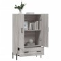 Credenza Grigio Sonoma 69,5x31x115 cm in Legno Multistrato