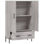 Credenza Grigio Sonoma 69,5x31x115 cm in Legno Multistrato