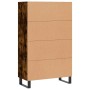 Credenza Rovere Fumo 69,5x31x115 cm in Legno Multistrato