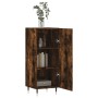 Credenza Rovere Fumo 34,5x34x90 cm in Legno Multistrato