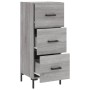 Credenza Grigio Sonoma 34,5x34x90 cm in Legno Multistrato