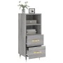 Credenza Grigio Sonoma 34,5x34x90 cm in Legno Multistrato