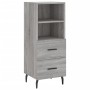 Credenza Grigio Sonoma 34,5x34x90 cm in Legno Multistrato