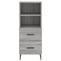 Credenza Grigio Sonoma 34,5x34x90 cm in Legno Multistrato