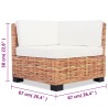 Set Divano 14 pz in Rattan Naturale