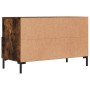 Mobile Porta TV Rovere Fumo 80x36x50 cm in Legno Multistrato