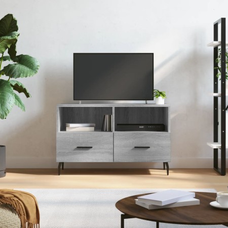 Mobile Porta TV Grigio Sonoma 80x36x50 cm in Legno Multistrato