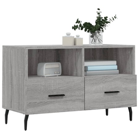 Mobile Porta TV Grigio Sonoma 80x36x50 cm in Legno Multistrato