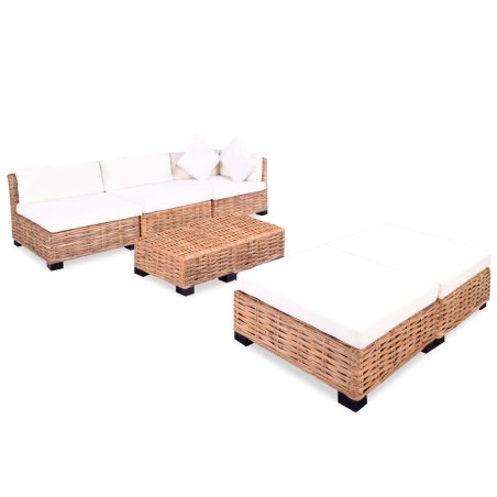 Set Divano 18 pz in Rattan Naturale