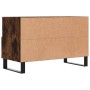 Mobile Porta TV Rovere Fumo 80x36x50 cm in Legno Multistrato